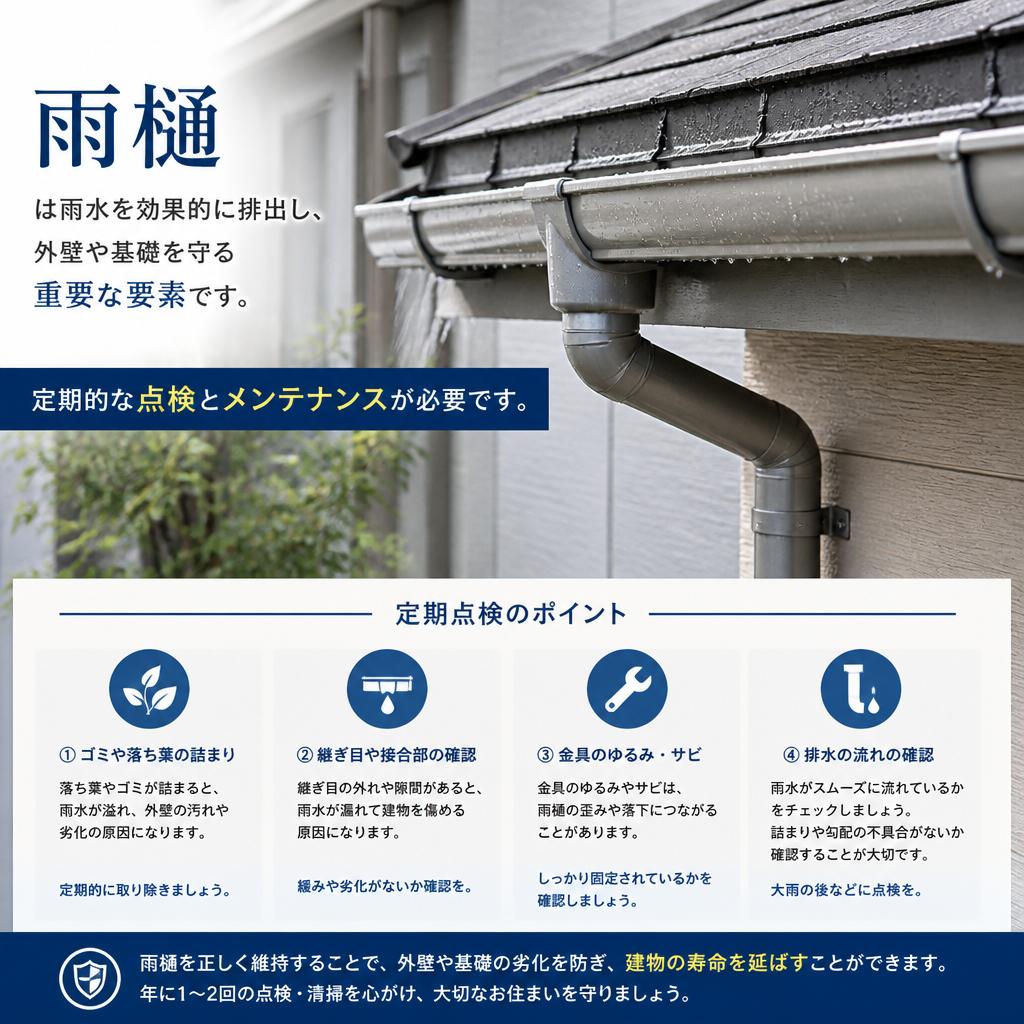 雨樋の役割とメンテナンス